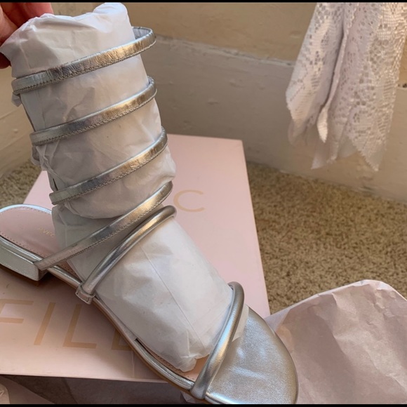 Silver Avec Les Filles calia ankle sandals - Picture 7 of 8